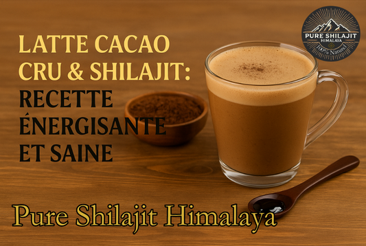 Latte cacao cru & Shilajit : recette énergisante et saine