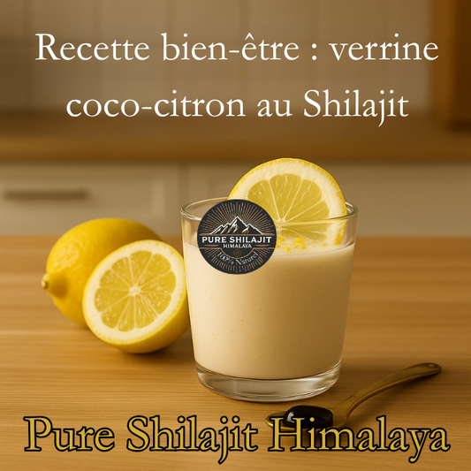 Recette bien-être : verrine coco-citron au Shilajit