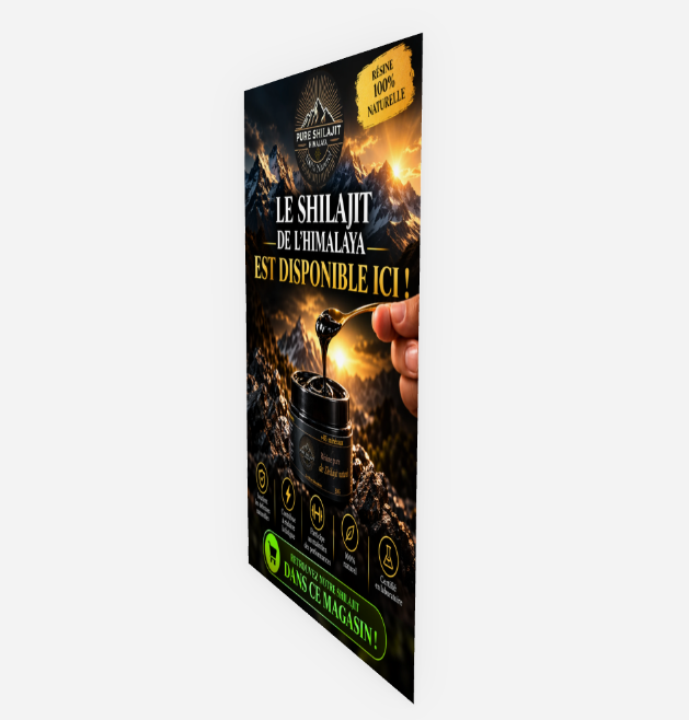 Affiche publicitaire A2 Pure Shilajit Himalaya