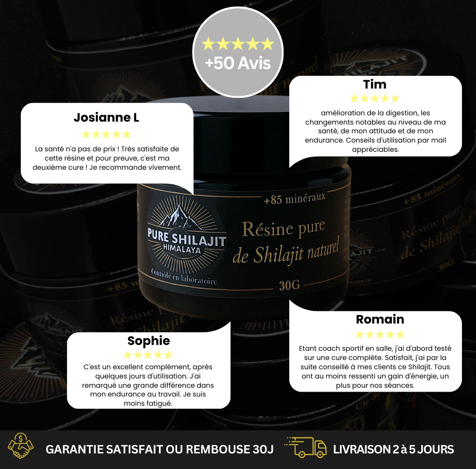 Résine pure de Shilajit naturel 30g
