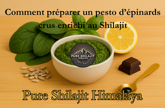 Comment préparer un pesto d’épinards crus enrichi au Shilajit
