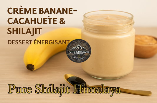 Crème banane-cacahuète & Shilajit : dessert énergisant