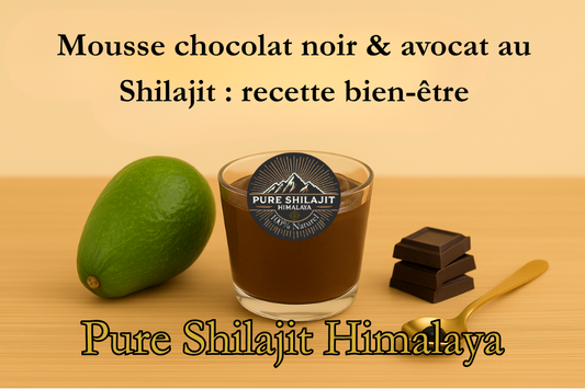Mousse chocolat noir & avocat au Shilajit : recette bien-être