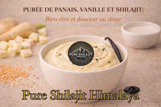Purée de panais, vanille et Shilajit : bien-être et douceur au dîner