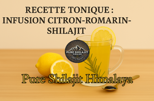 Recette tonique : infusion citron-romarin-Shilajit
