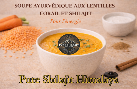 Soupe ayurvédique aux lentilles corail et Shilajit pour l’énergie