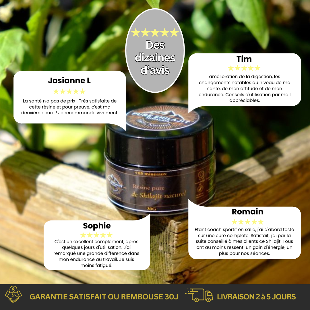 Résine pure de Shilajit naturel 30g