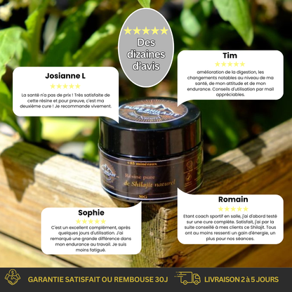 Résine pure de Shilajit naturel 30g